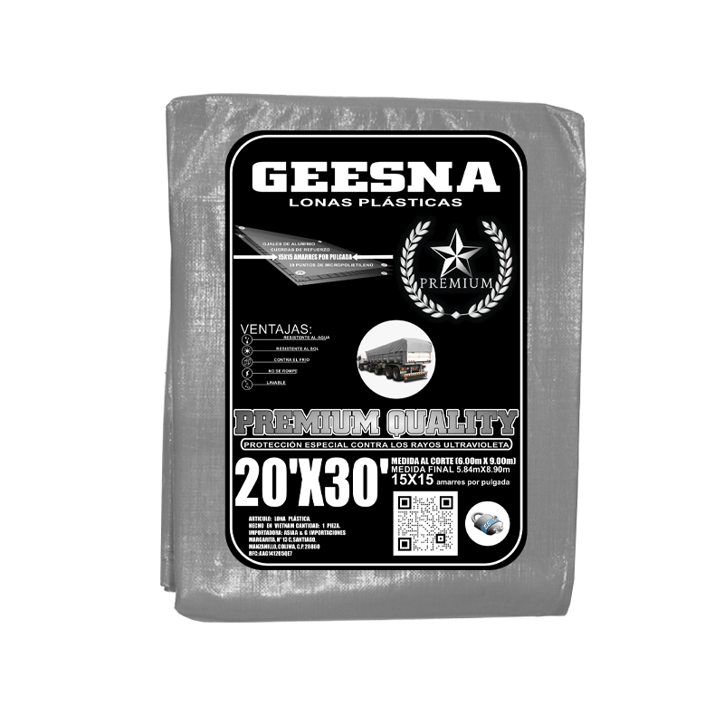 LONA GRNG 220G 20X30 ( 6.00X9.00) GEESNA | 60197