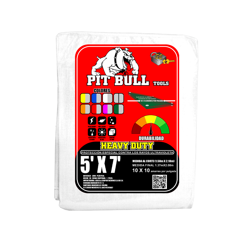 LONA PIT BULL BL-GR 110G  5X7 (1.50X2.10) | 60503