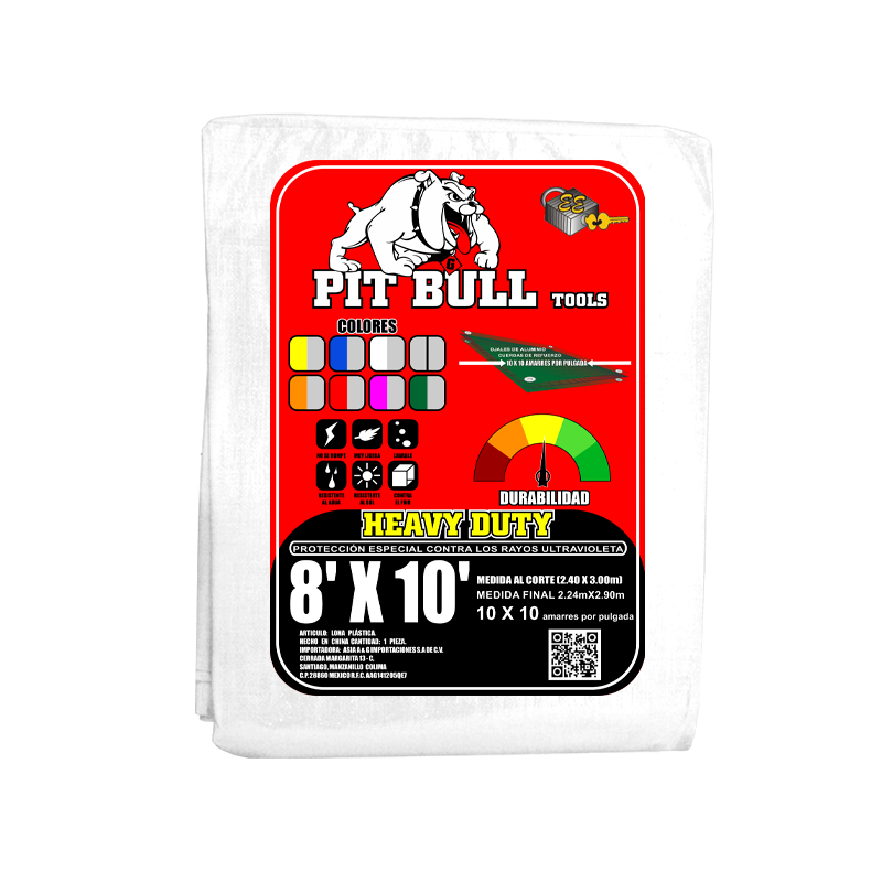 LONA PIT BULL BL-GR 110G  8X10 (2.40X3.00) | 60505