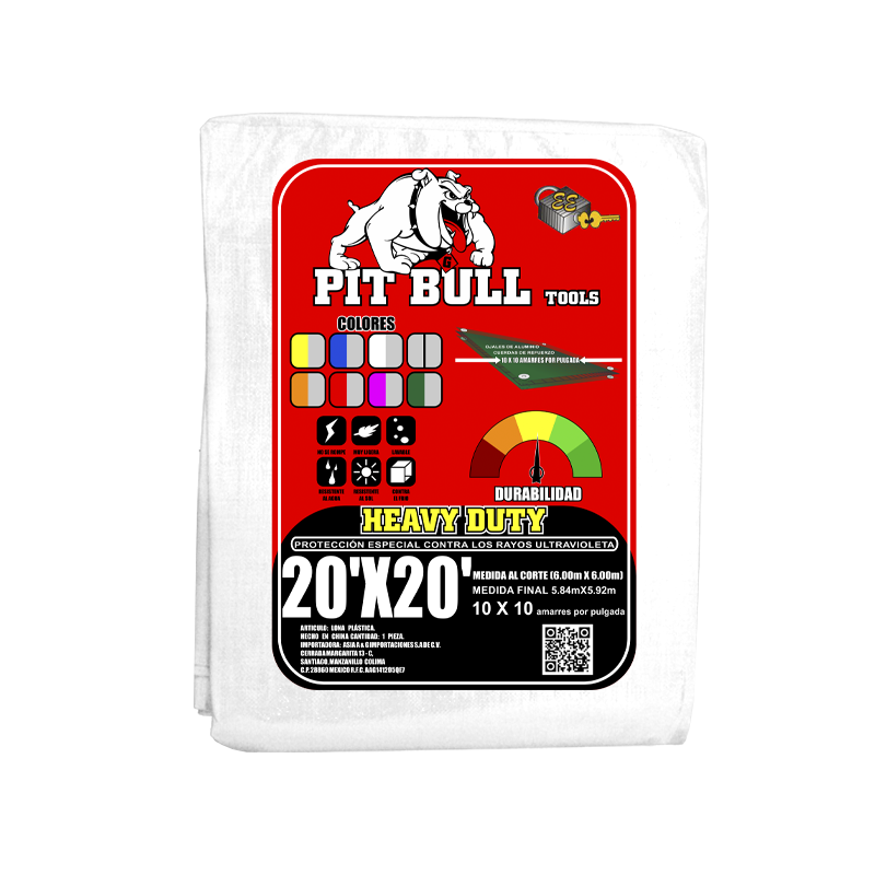 LONA PIT BULL BL-GR 110G 20X20 (6.00X6.00) | 60523