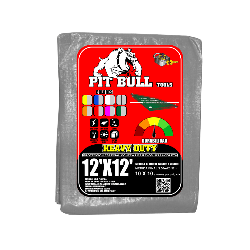 LONA PIT BULL GR-GR 110G 12X12 (3.60X3.60) | 60541