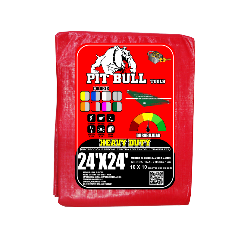 LONA PIT BULL RJ-GR 110G 24X24 (7.20X7.20) | 60615