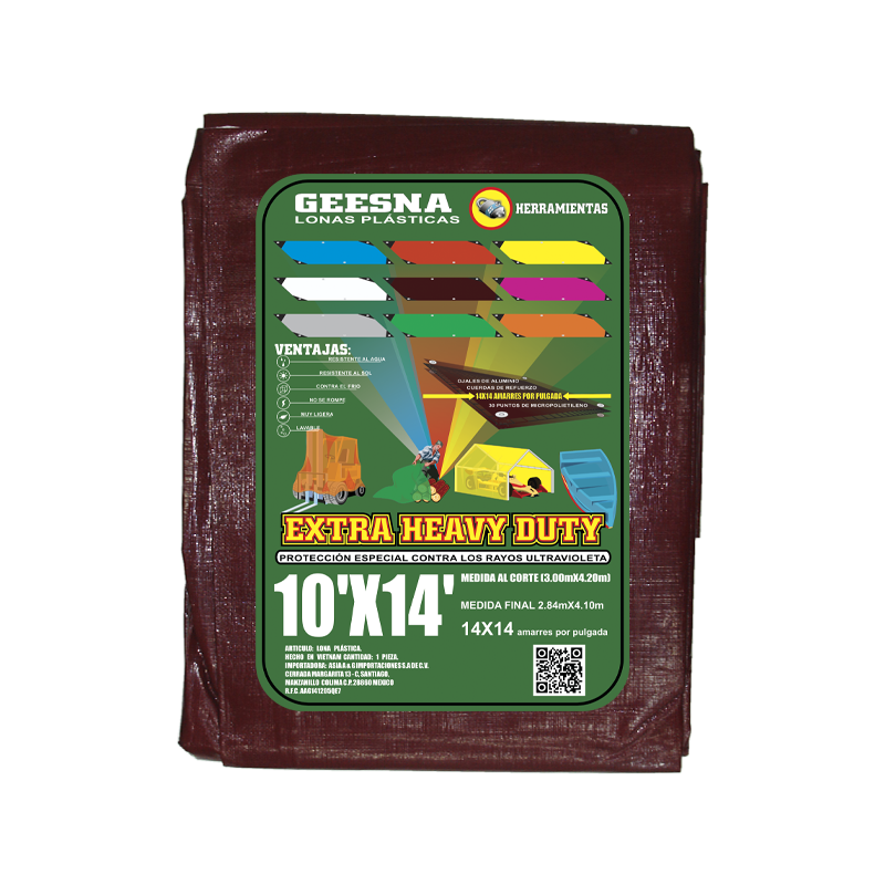 LONA MARRON PES 10X14 ( 3.00X4.20)  GEESNA | 60769