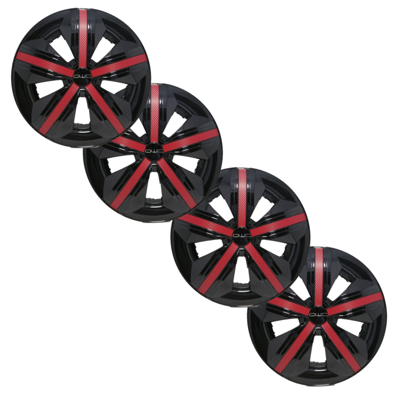 TAPONES AW LLANTA RIN 13  NEGRO-ROJO | 70626