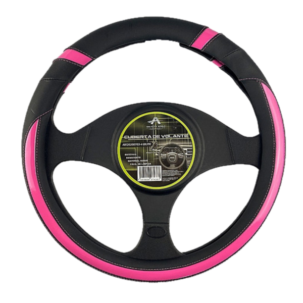 FUNDA AW VOLANTE NEGRO ROSA | 70693