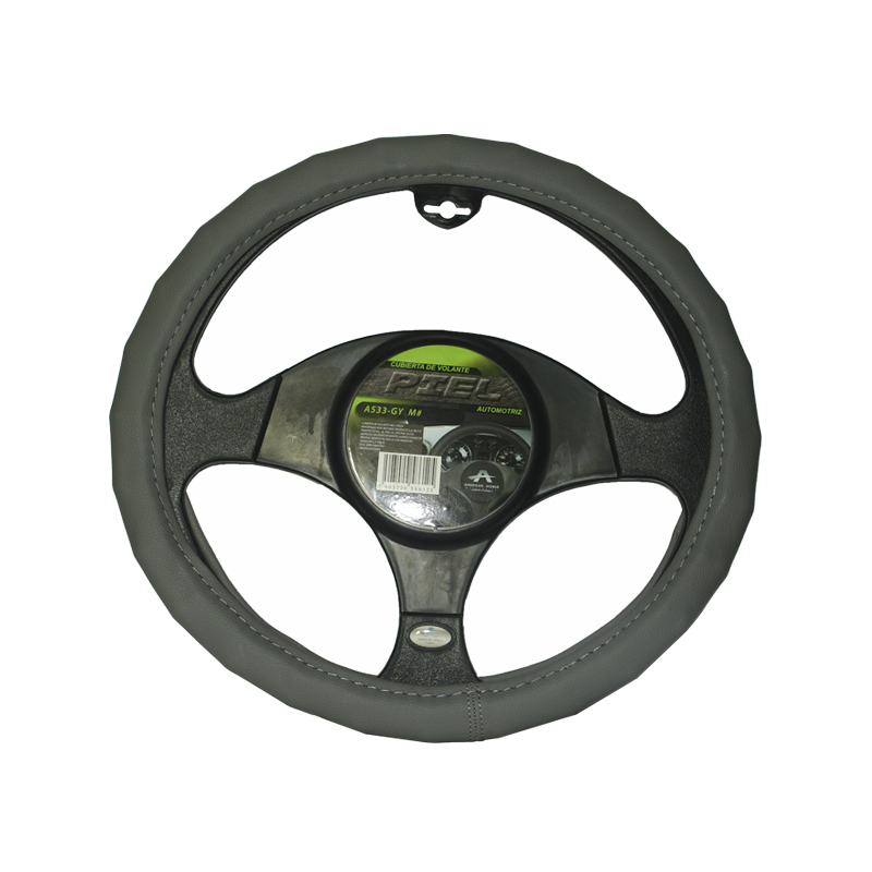 FUNDA VOLANTE PIEL GRIS | 70723