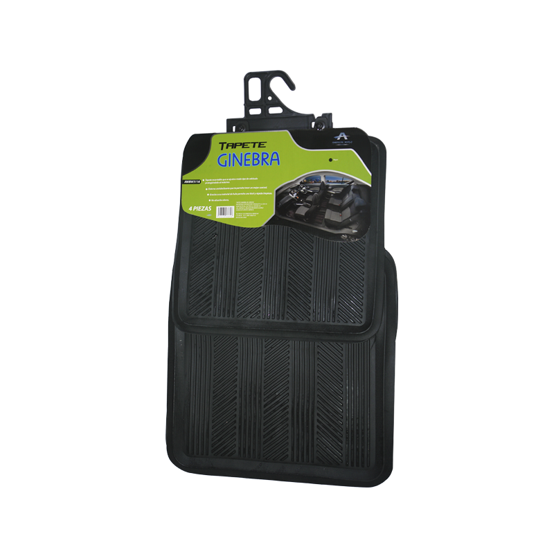 TAPETE AW GINEBRA  NEGRO  4 PZS | 70765
