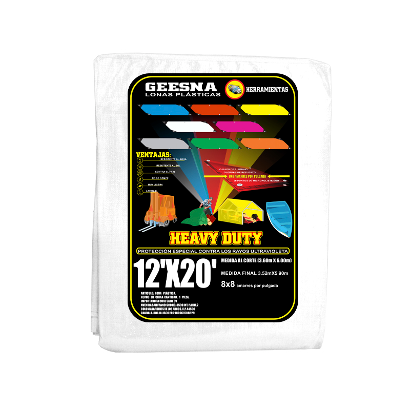 LONA BLCA LIG 12X20 (3.60X6.00)  GEESNA | 8099