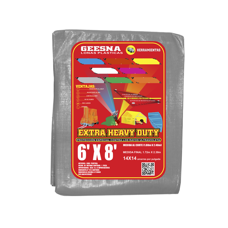LONA GRNG PES  6X8 ( 1.80X2.40)  GEESNA | 8296