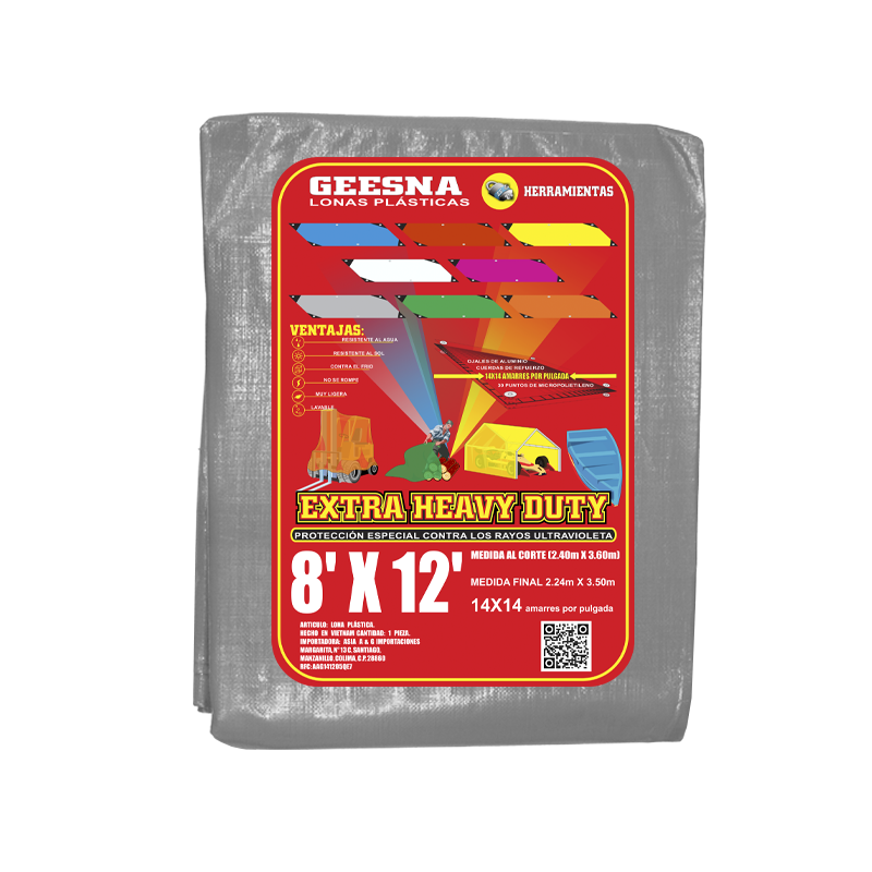 LONA GRNG PES  8X12 ( 2.40X3.60)  GEESNA | 8298