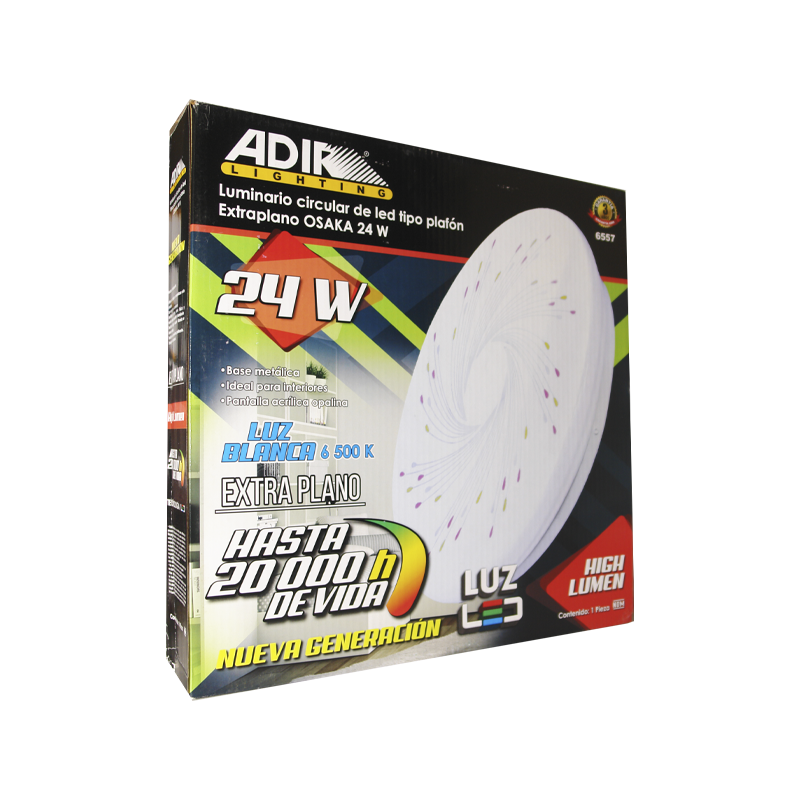 LUM ADIR OSAKA T/PLAF CIR LED PLANO 24 W | A6557