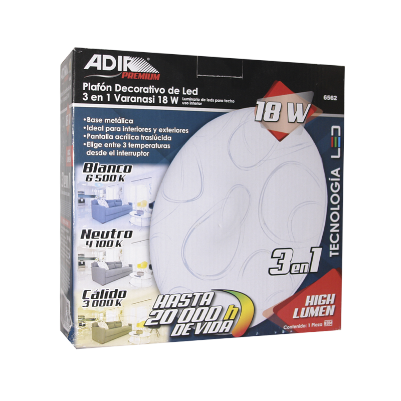 LUM  ADIR 3 CAMBIOS LUZ VARANASI  18W | A6562