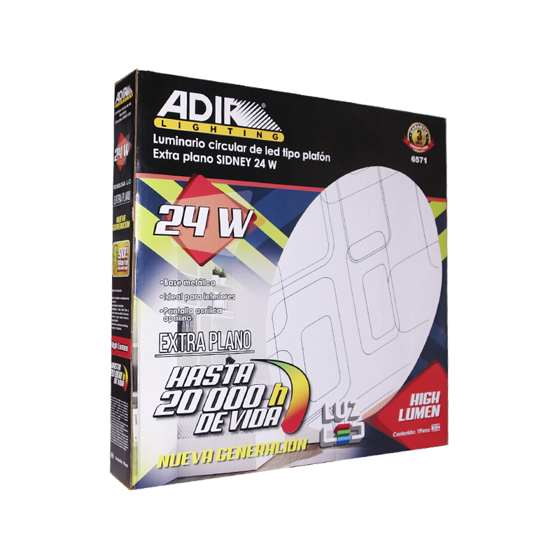 LUM ADIR LED PLAFON EX-PLANO SIDNEY 24W | A6571