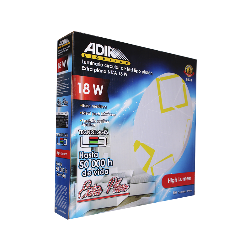LUM ADIR  LED PLAFON EX/ PLANO NIZA 18 W
