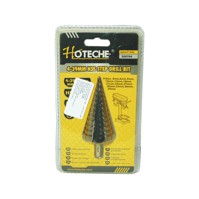BROCA HOTECHE ESCALONADA 4 MM - 39 MM ZANCO 10 MM | HT0322