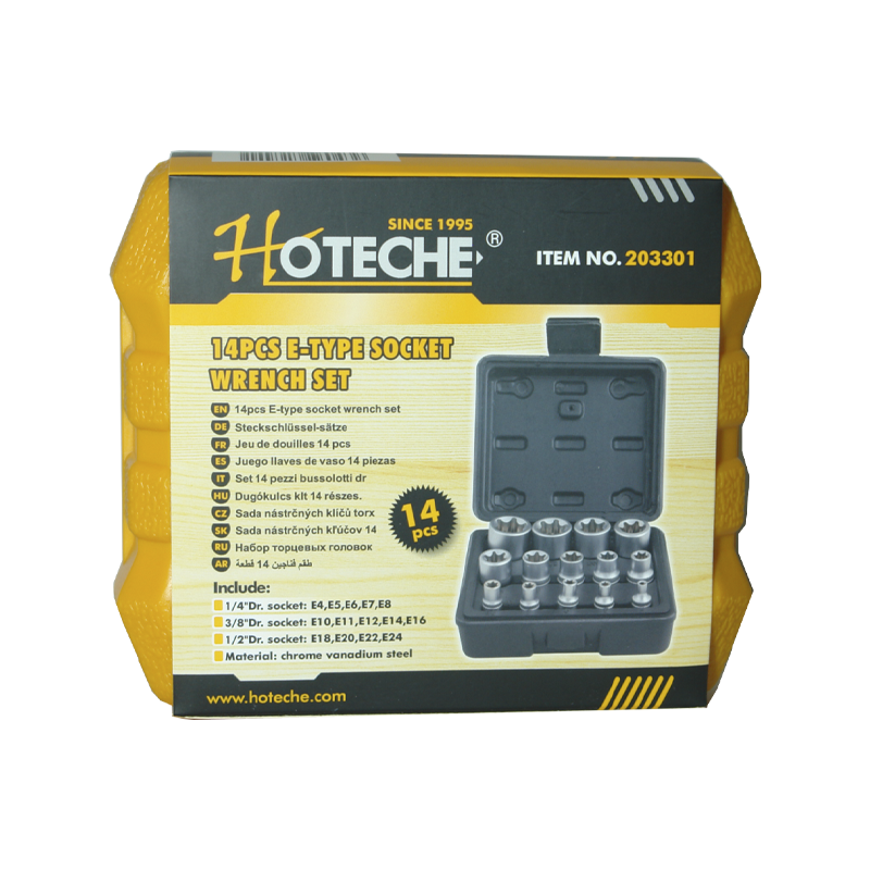 DADOS HOTECHE 1/4 - 3/8 TIPO E  15 PZS | HT0151