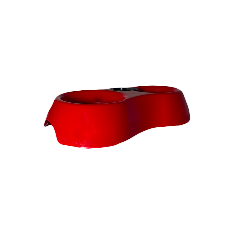 PLATO DUO DOBLE DISPENSADOR AUTO ROJO