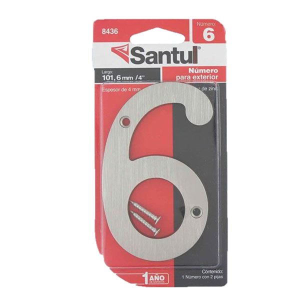NUMERO SANTUL # 6 METALIZADO | ST384362