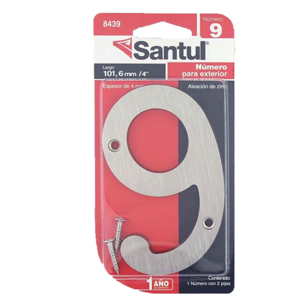 NUMERO SANTUL # 9 METALIZADO | ST384393