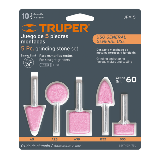 PIEDRA P/ESMERIL 5 PZAS JPM-5 TRUPER | 11680
