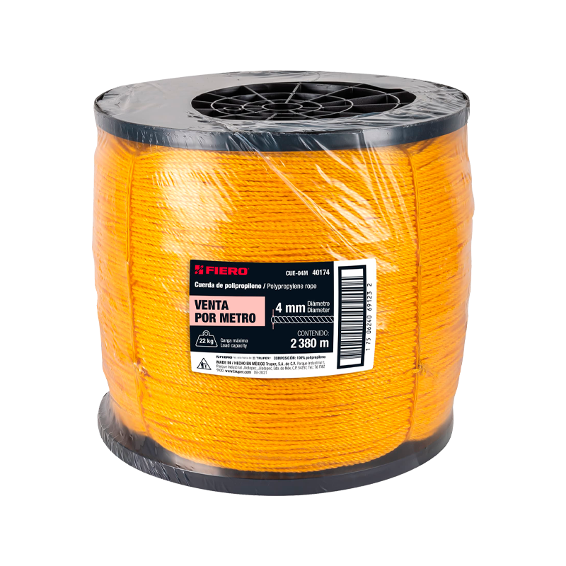CUERDA PLASTICA 4 MM 2380 MTSXR CC 22 KG CUE-04M FIERO | 40174
