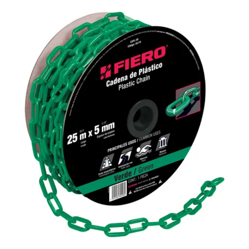 CADENA PLASTICA 5 MM VERDE CAPL-5V TRUPER | 44174