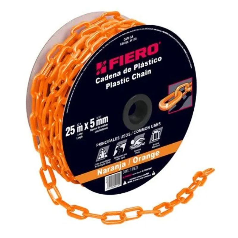 CADENA PLASTICA 5 MM NARANJA CAPL-5A TRUPER | 44175