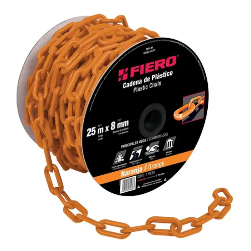 CADENA PLASTICA 8 MM NARANJA CAPL-8A TRUPER | 44185