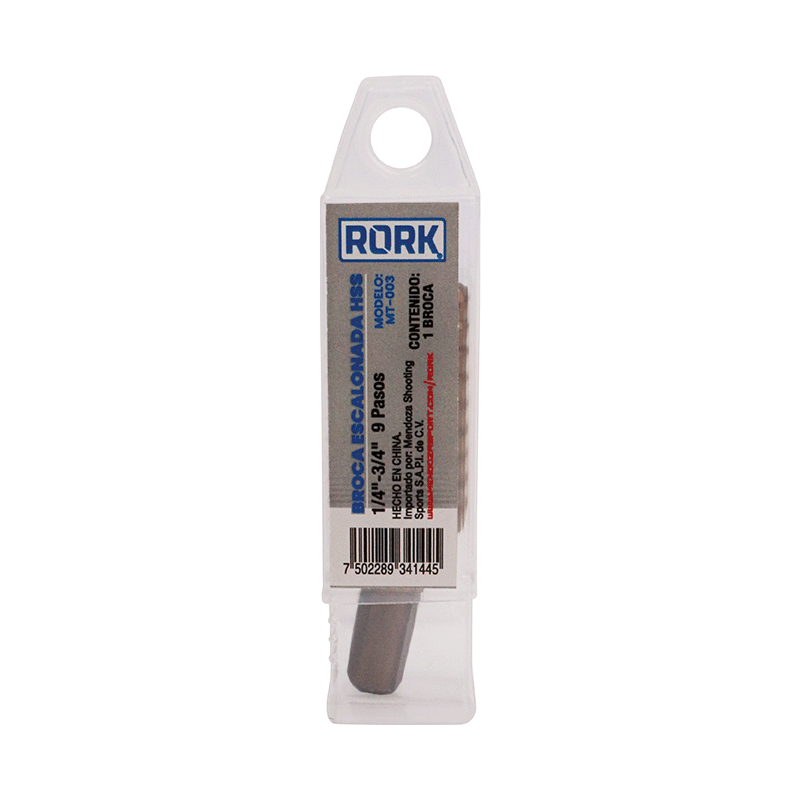 BROCA ESCALONADA 1/4``-3/4`` 9 NIVELES MT-003     341445 RORK | MZ0003
