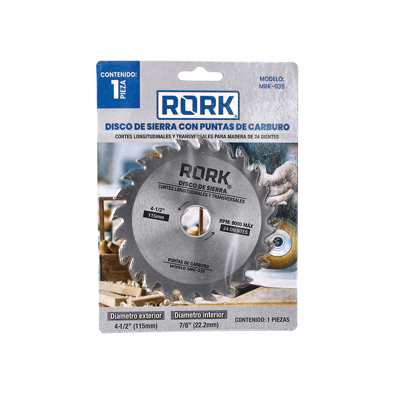 DISCO SIERRA 4``1/2``X7/8`` 24 DIENTES MRK-035     342565 RORK | MZ0021