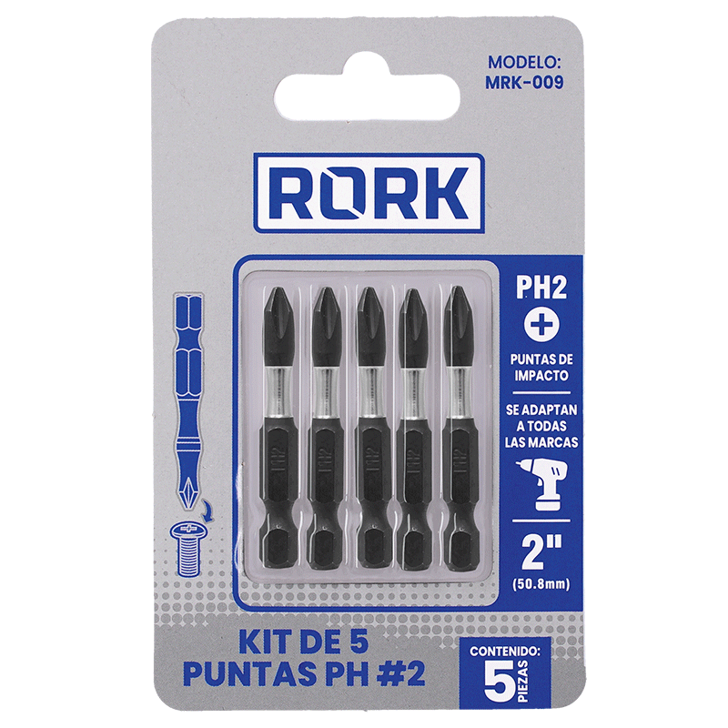 PUNTAS D/IMPACTO #2 PH 5 PZAS MRK-009 RORK | MZ0025