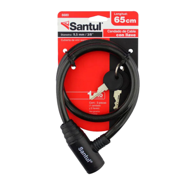 CANDADO CABLE 3/8`` USO LIGERO 6680 SANTUL | ST366801