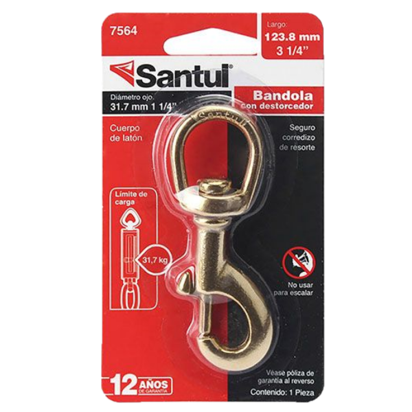 BANDOLA C/DESTORCEDOR 3/4``X3``3/8`` LATON 7564 SANTUL | ST375643