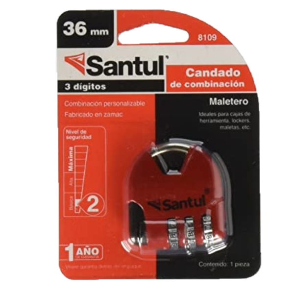CANDADO MALETERO REDONDO COMB 8109 SANTUL | ST381095